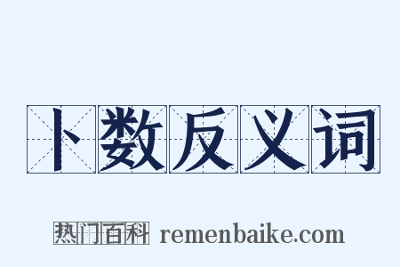 卜数反义词是什么意思的图片